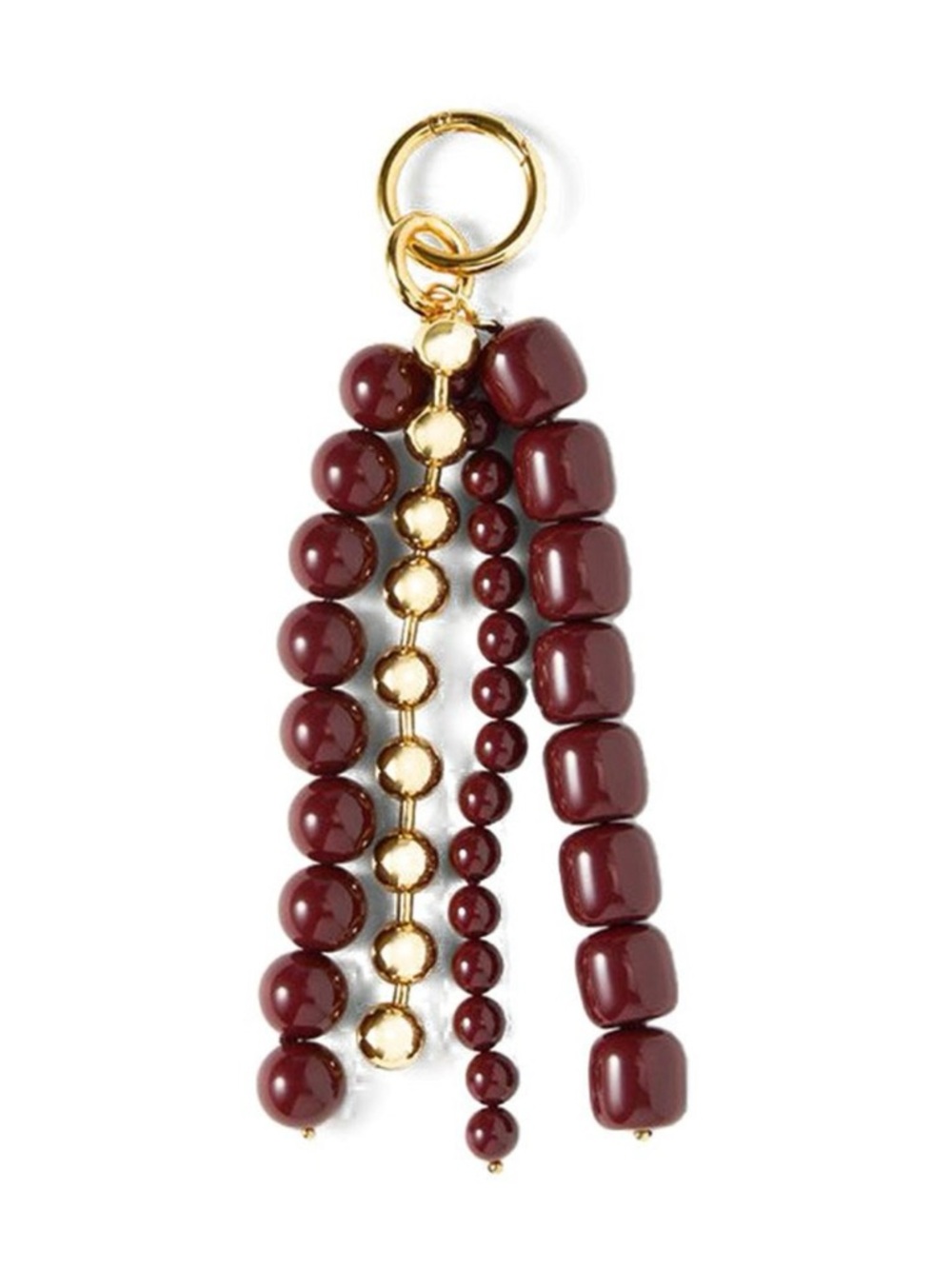 Veronica Beard Triple Chain Bag Charm in oxblood. Stunning🔥🔥🔥